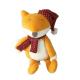 Christmas Stuffed Fox Short Soft Plush Toy Children'S Companion Doll