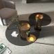 Modern Stainless Steel Round Living Room Combination Coffee Table