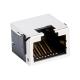 Copper Alloy Shield Rj45 Connector With Panel Stop Tab Up 8P8C SMT