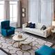 Birch Legs Leather Living Room Sofas PU Italian Design Sofa Sets