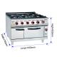 Efficiency Commercial Kitchen Gas Range Cooker 6 Burner Heavy Duty Restaurant Equipment NG/LPG
