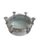 Round Pressure Stainless Steel Manhole Cover Tempered Glass Cover Tank Side Door