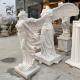 White Marble Angel Statue Natural Stone Life Size Garden Decoration Sculpture