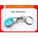 Promotional trolley coin custom metal engraved keychains holder key ring LL-HK1004281