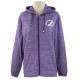 Hooded Zip Up Ladies Fleece Jackets 100% Polyester Strong Wear Resisting