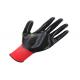 Custom Logo Accept Red liner and black nitrile coated gloves private label