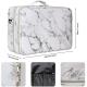 Marble PU Leather Cosmetic Brush Case For Travel