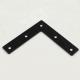 ISO9001 Rohs CE Stamping Parts Black Metal L Flat Shape Mounting Bracket for Furniture