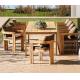 Nordic Teak Wood Garden Dining Table And Chairs Set