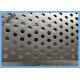 Powder Coated Perforated Metal Sheet Staggered Round Punched Customized Length