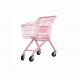 Pink Shopping Trolley Cart Single Layer Double Layer Shopping Cart
