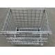 Stackable Wire Mesh Storage Cage Stainless Steel Galvanized Steel Welded Folding Container