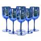 Ice Imperial Branded Wine Accessories Shiny Blue Plating Acrylic Champagne Glasses