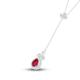 Lab-Created Sapphire & Lab-Created Ruby Necklace Sterling Silver