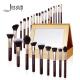 Jessup 25pcs Pro Makeup Brushes Set Zinfandel Color With Cosmetic Box
