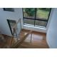 Frameless Stainless Steel Glass Railing Handrail Modern Style With Wood Hand Rail