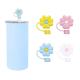 Different Flower Silicone Straw Straw Hat Cap Toppers Covers For Tumbler Cup