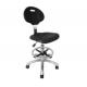 Aluminum Alloy PU Leather Lab Use ESD Antistatic Stainless Chair