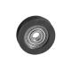 Black Sliding Screen Door Wheels 23-26mm Nylon PVC U Type Groove Pulley
