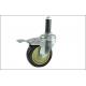 PVC / PU / PP replacement Swivel Caster Wheels for Pipe Rack Trolley