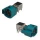 WaterBlue Color FAKRA HSD LVDS Connector 4+2Pin Z Code For LVDS Camera