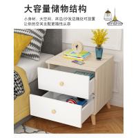 Anti Scratch Nightstand Bedside Table , MDF Top 20 Inch Height Nightstand