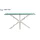 Steady 0.52CBM Italian Style Console Table Glass Top 12mm For Home