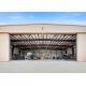 Paint / Galvanized Surface Prefabricated Hangar Steel Construction Hangar For Aircraft