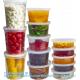 Food Storage Containers With Lids 8oz, 16oz, 32oz Freezer Deli Cups Combo Pack, 44 Sets BPA-Free Leakproof Round