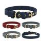 Custom Double Layer Sewing Canvas Dog Collar Leash Harness Set Durable