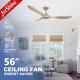 ETL 3 Solid Wood Blades Ceiling Ventilation Fan With Remote Control