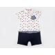 Strips Summer 2 Piece Outfits Baby Boy Collared Polo
