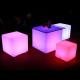 Remote Control Rgb Color Changing Battery Rechargeable Plastic Illuminated Cube