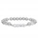 8mm Silver Stone Beaded Love Bracelet For Women Fashion Jewelry Wholesale