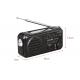 AM FM SW Bands Solar Powered Bluetooth Radio with Rechargeable Battery Pack and Long-Lasting Antenna USB Jack