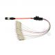 MPO To SC Breakout Cable , 850nm OM2 12 Core Patch Cord Pigtail Multi Mode
