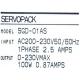 SGD-01AS Yaskawa AC Frequency 100w Output Analog Servo Driver