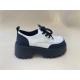 Summer Black And White Platform Loafers OEM ODM Casual Loafers For Women