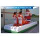 Outside Inflatable Christmas Blow Up Santa And Reindeer For Party / Stores