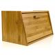 Beautiful Bamboo Bread Box Wooden Pastry Storage With Lid Shrink Wrap Packing