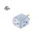 3 Outlets AC Power Plug Adapter / All In One Travel Power Adapter UL Listed