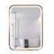 Square LED Bathroom Mirror Light Time Temperature Function