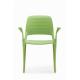 Ergonomic Plastic Accent Chair OEM PP Plastic Chair With Comfortable Cushion