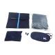 Airline Amenity Kits Blue Color Travel Sleeping Kits With Inflatable Pillow And