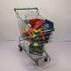 100L American Style Steel Shopping Cart Chain Store Shopping Cart With Elevator Wheels