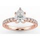Wedding18K Rose Gold Ring Pear Cut 0.80ct DGC Certificate ODM