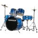 LJR106 Accent Junior 5 Piece Drumset-Ludwig 5-piece Junior Drum Set with Cymbals and Hardware - Blue Metallic