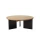 Matt Finish Light Oak Coffee Table Center Round Table For Living Room