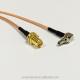 6inch RG316 Coaxial Jumper Cable F Female to CRC9 Male Right Angle RF Adapter Connector