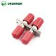 Multimode Flange Duplex  ST Fiber Optic Adapter With Red Dust Cap